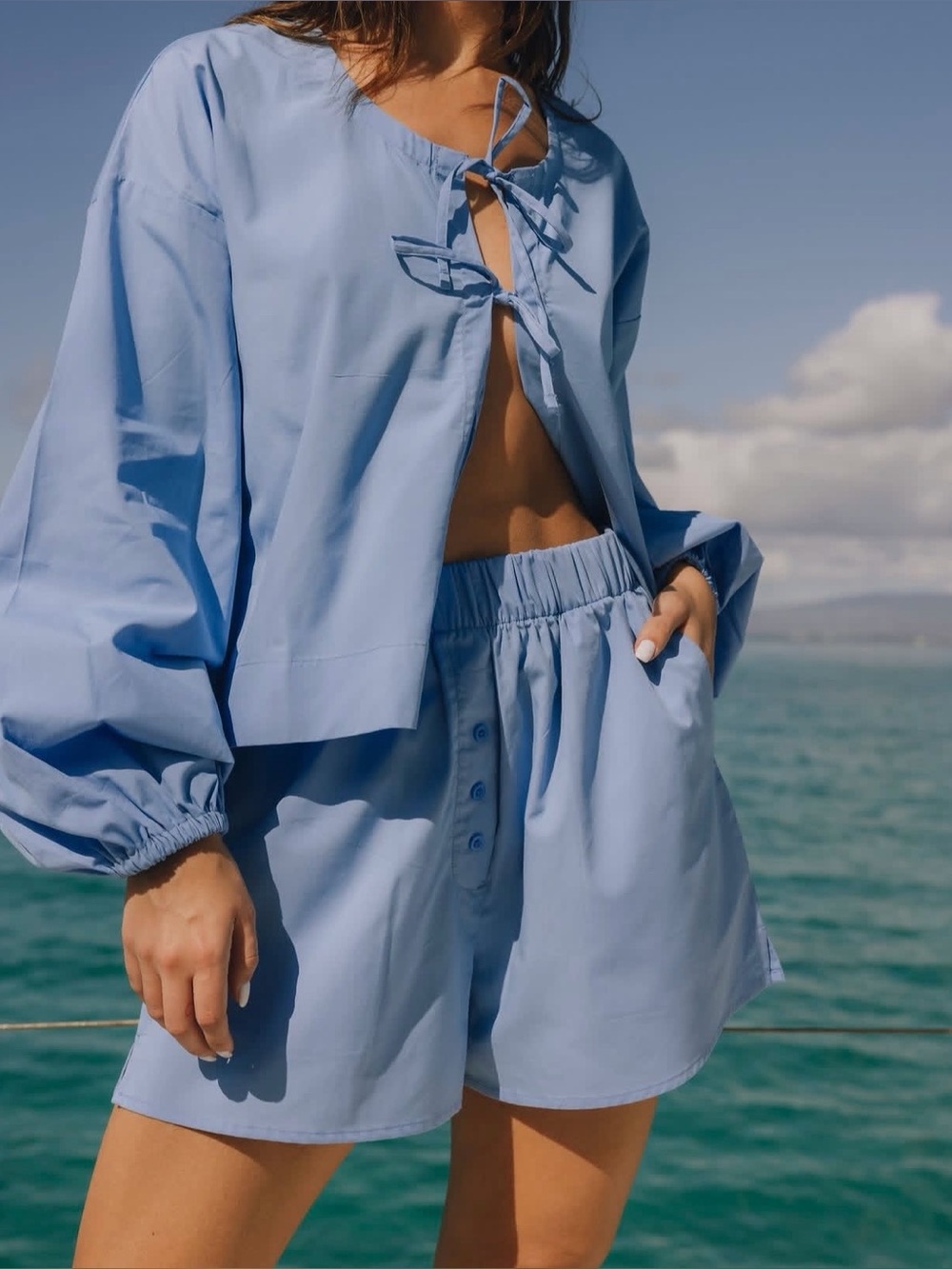 Daily Drills Poplin Tie Top